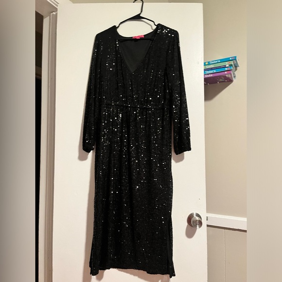 Large sparkling Black Betsy Johnson dress - Picture 2 of 4
